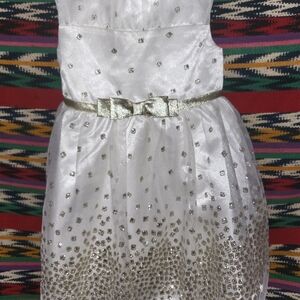 Jona Michelle Elegant White Dress with Sparkle Accents